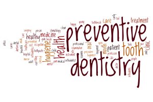 Preventive dentistry word cloud concept