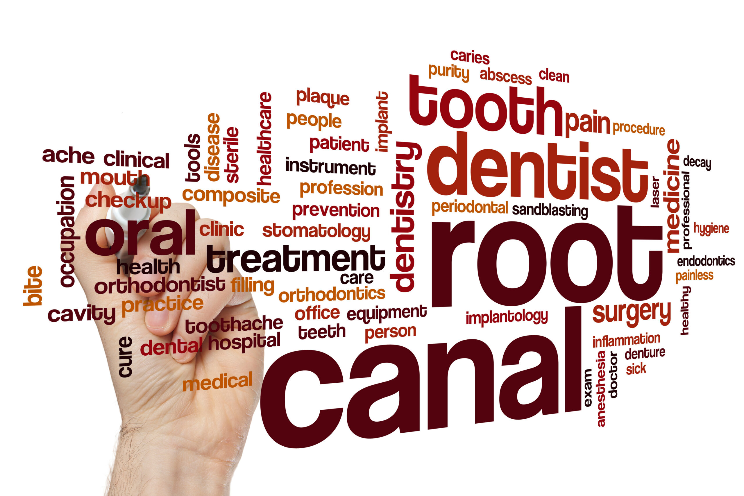 Root canal word cloud concept