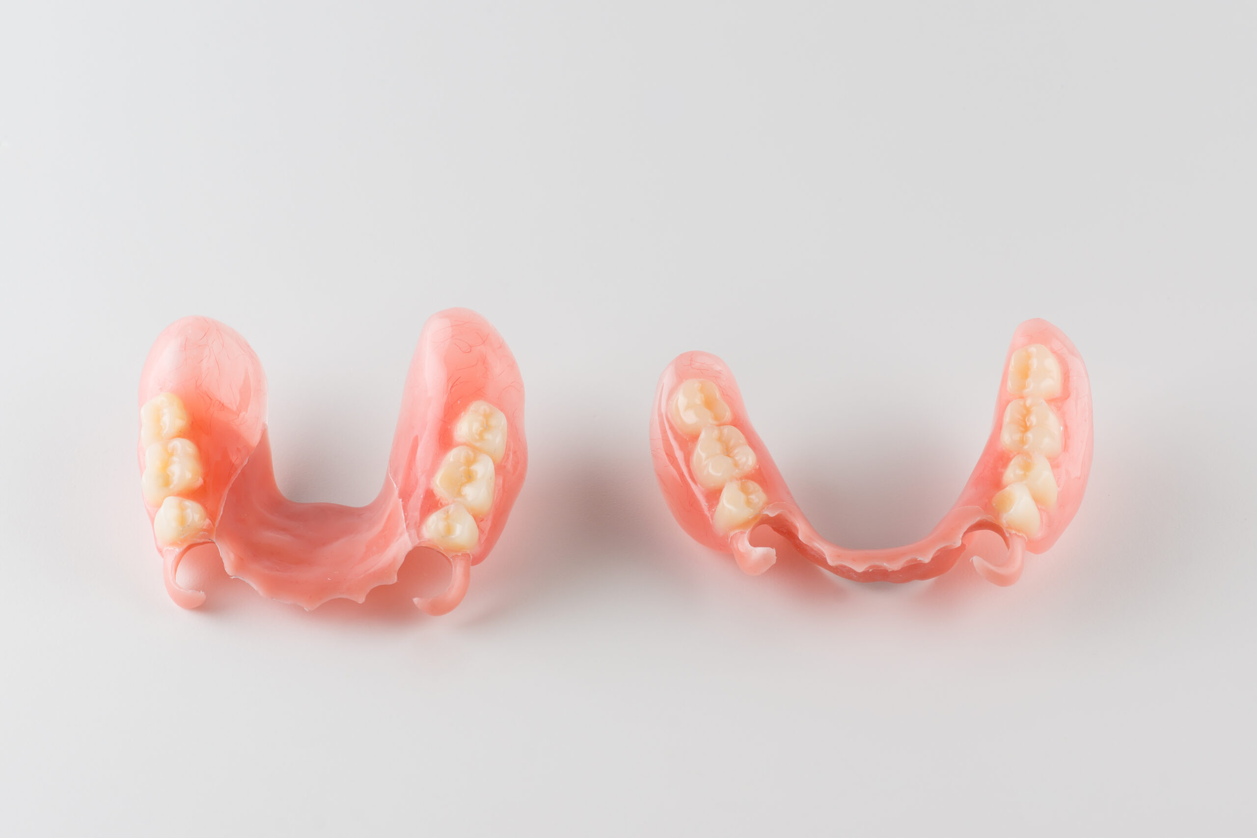large image of a modern denture on a white background
